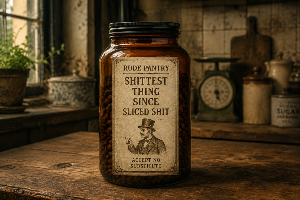 Concept for a fully Rude Pantry-branded jar